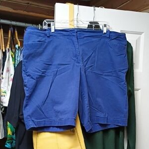 Talbots Women's Vibrant Blue Bermudas